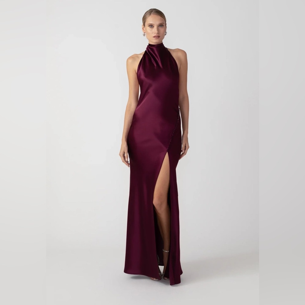 Sau Lee Burgundy Evening Gown Size 2 NWT